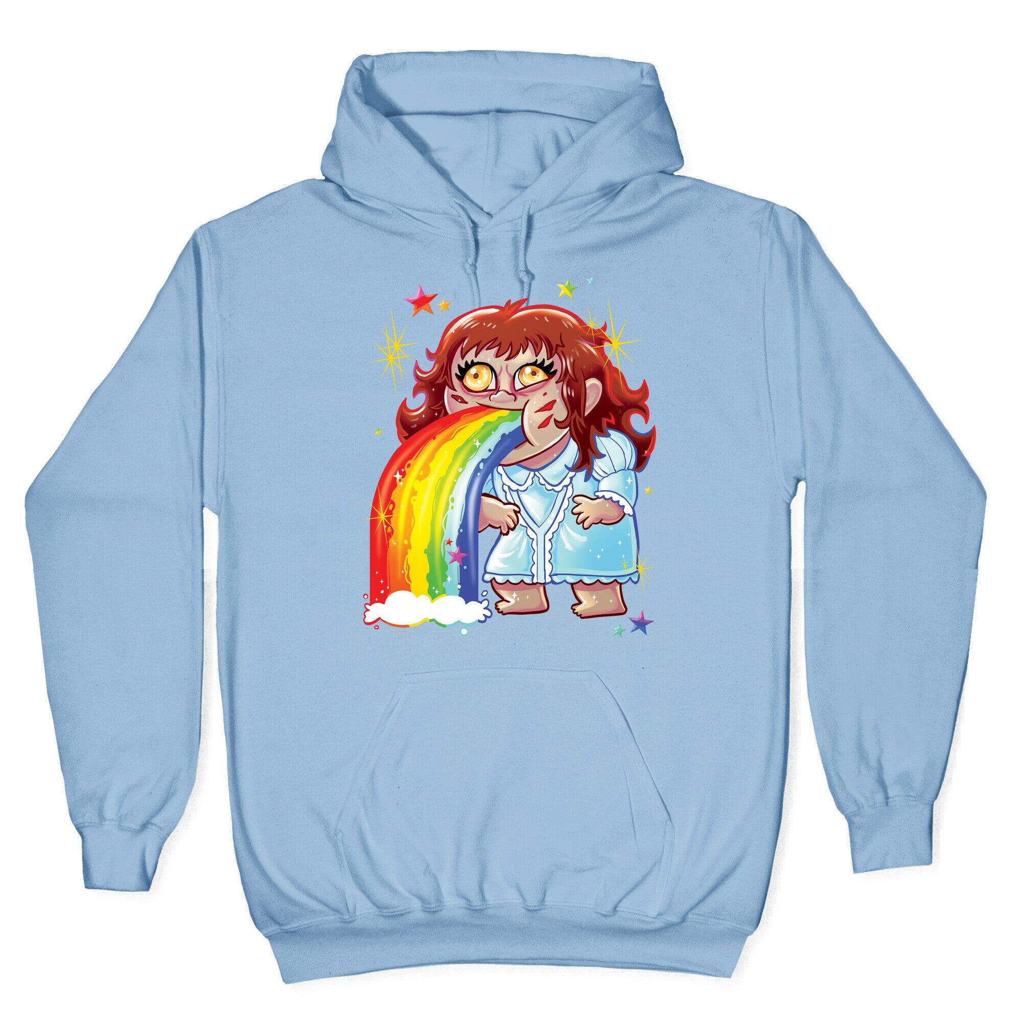 90's Rainbow Barfing Exorcist Hoodie